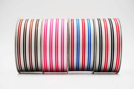 Multi-Colored Double Striped Ribbon